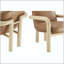 Chaise d'appoint moderne sculpturale avec structure arrondie et revêtement en similicuir-1186515520