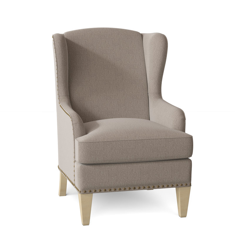 Fauteuil à oreilles Goyito, Chenille performance marine Craftwood 23, Lin, Oui