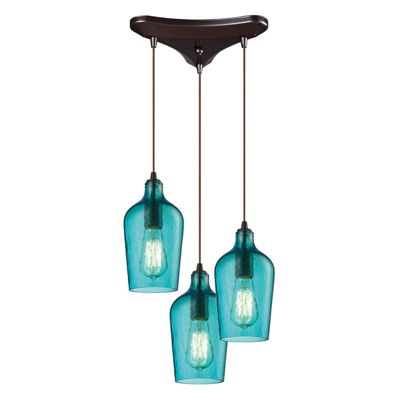 Esteban 3 - Light Pendant, Aqua