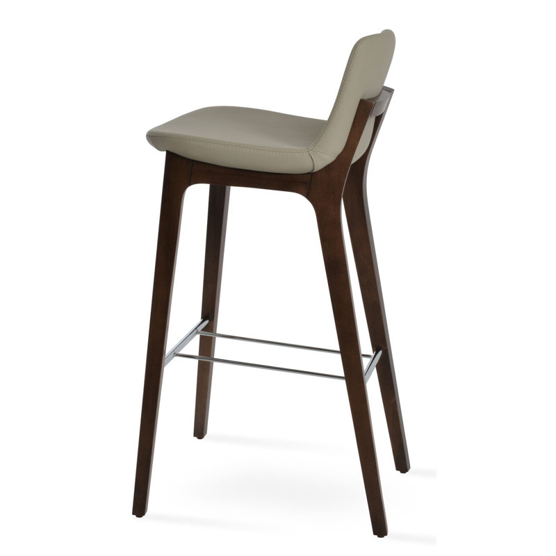 Pera HB Wood Bar & Counter Stool, Bone PPM, Counter Stool (24” Seat Height)
