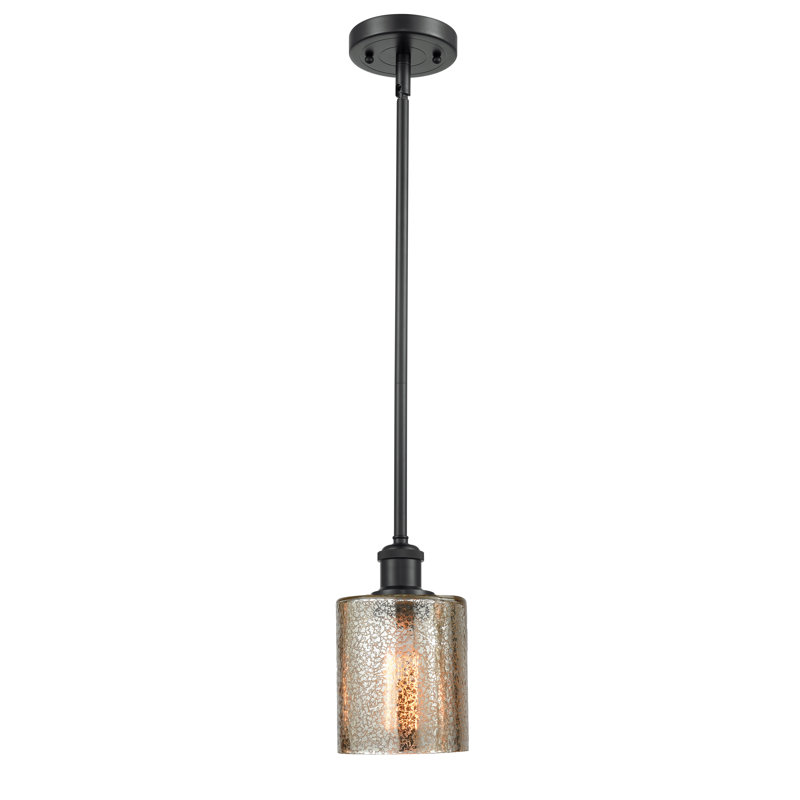 Leilani 1 - Light Single Pendant, Matte Black, Mercury, 6 Watt Vinage LED Bulb