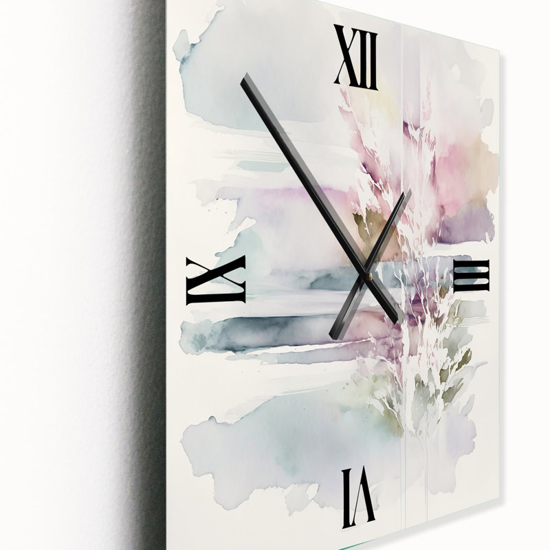 Jermoind - Horloge murale abstraite à encre liquide, Petit