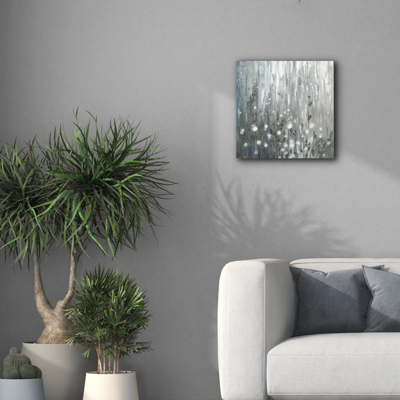 «Jan Branches» par Silvia Vassileva, art mural sur toile, H 18 po x l 18 po