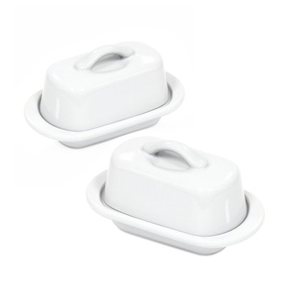 Mini beurrier 5 "(ensemble de 2) - Blanc