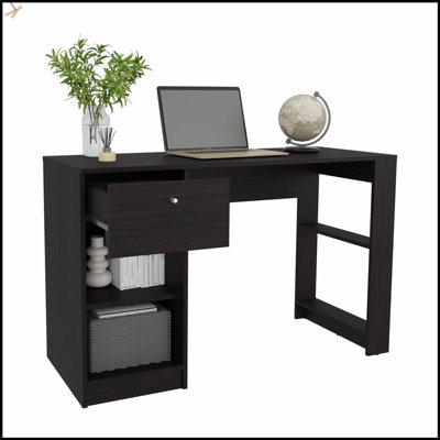 Bureau 120 tiroirs de 47 pouces de large avec quatre tablettes, parfait pour l'écriture, les jeux et le bureau à domicile