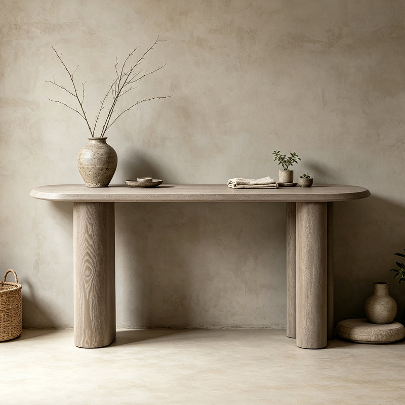 Console Wabi-Sabi, H 29,9 po x l 63 po x P 17,7 po