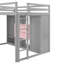 Lit mezzanine en bois pleine grandeur avec garde-robe, tablettes et armoire, gris et rose-1037404644-1037404642