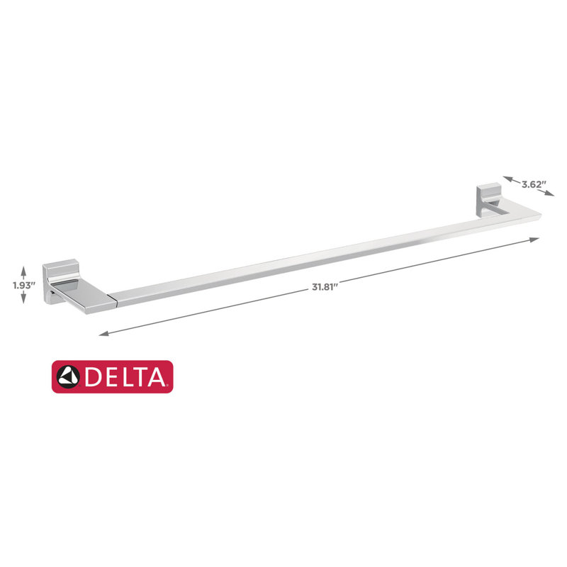Barre à serviettes murale pivotante 30 po, Chrome poli