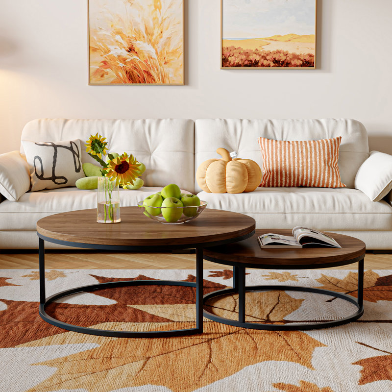 Table basse gigogne Lansdowne, Noyer