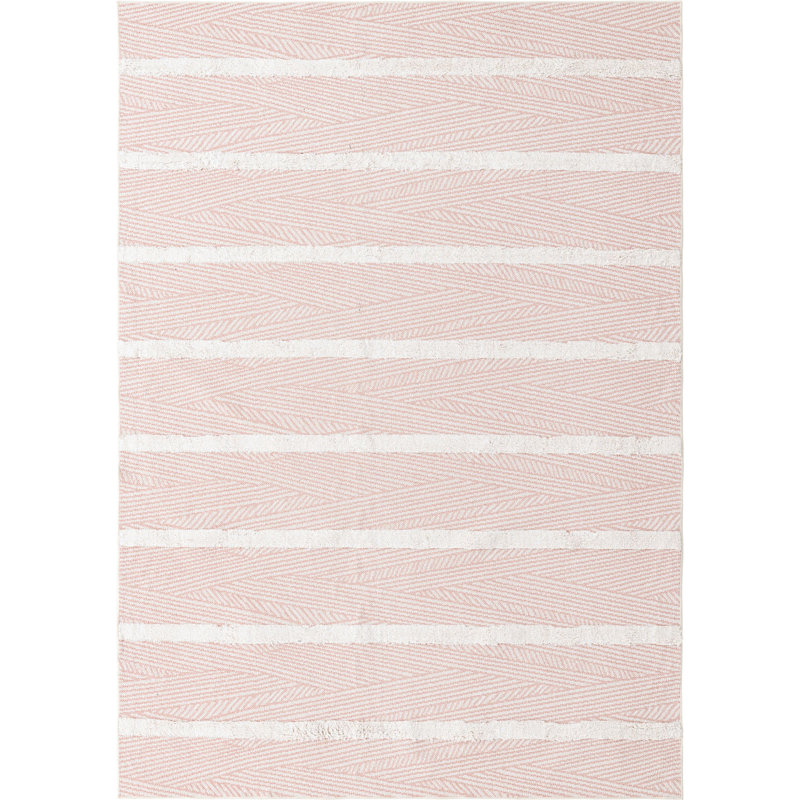 Jordalier Cotton Striped Indoor Rug, Rectangle 6'4" x 9'