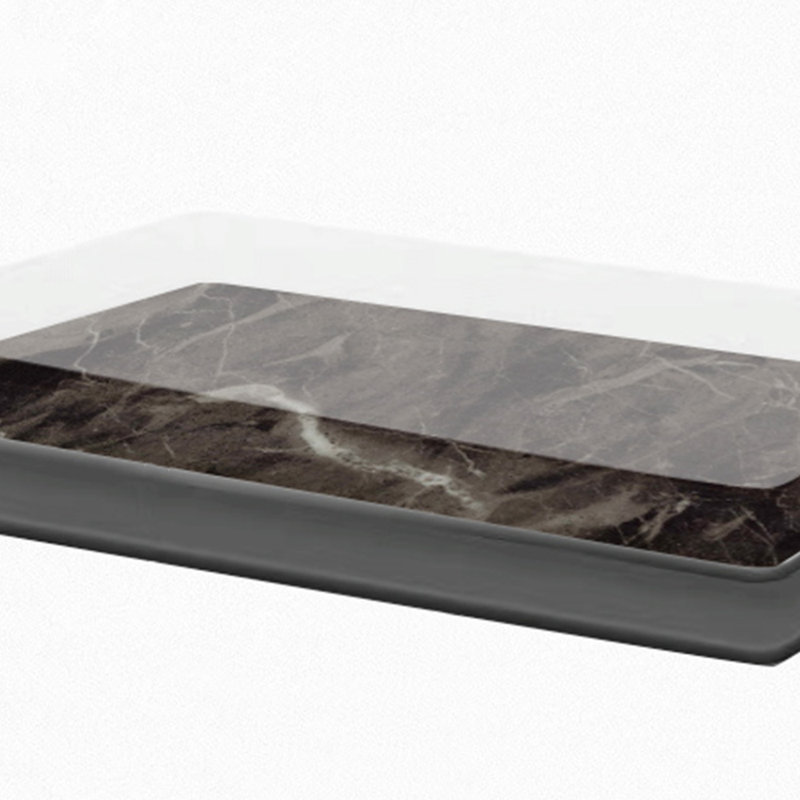 Nordic living room marble coffee table, 16.92" H x 51.18" L x 27.55" W