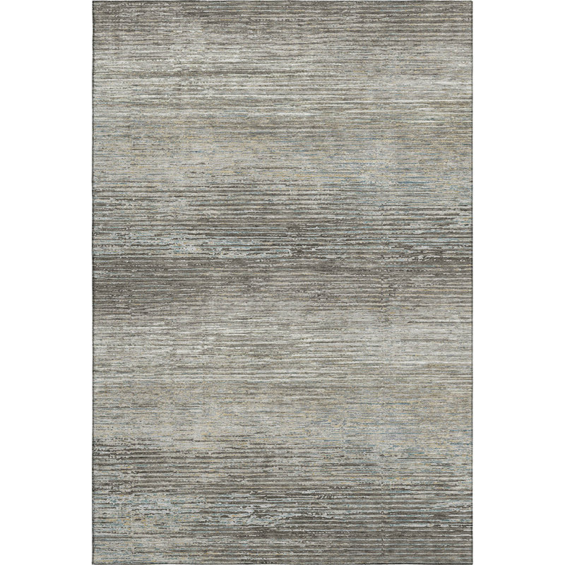 Premium Machine Washable Alijah AMF1264 Stripes Rug, Rectangle 9' x 12'
