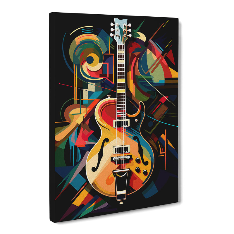 Electric Guitar Orphism - Wrapped Canvas, 50cm H x 35cm W x 3cm D