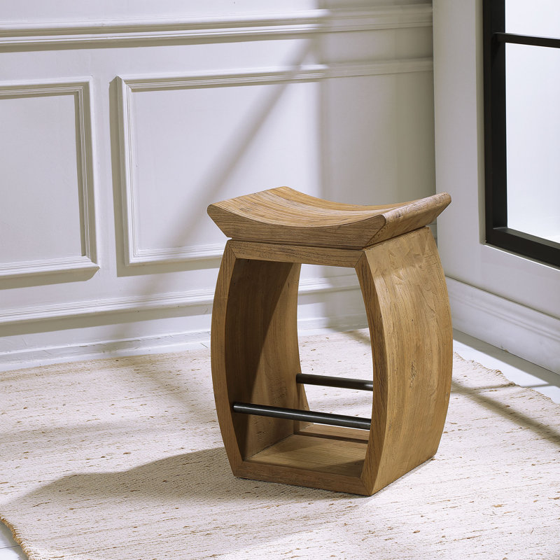 Shisler Solid Wood 25'' Counter Stool
