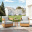 360° Swivel Patio Lounge Chair With Acacia Wood Frame & Olefin Cushions-1041685813