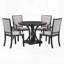 Ensemble de salle à manger 5 pièces Retro avec table ronde extensible et 4 chaises pour des espaces compacts et une utilisation polyvalente-129514782-129514783-129514786-129514788