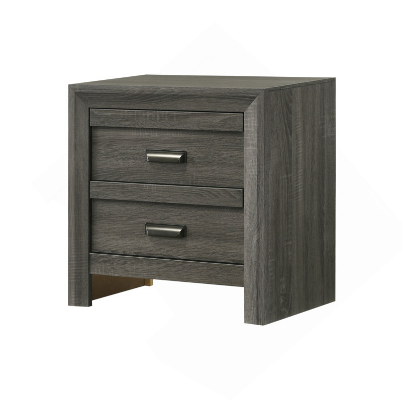 Table de bout de table de chevet contemporaine 1Pc avec deux tiroirs de rangement