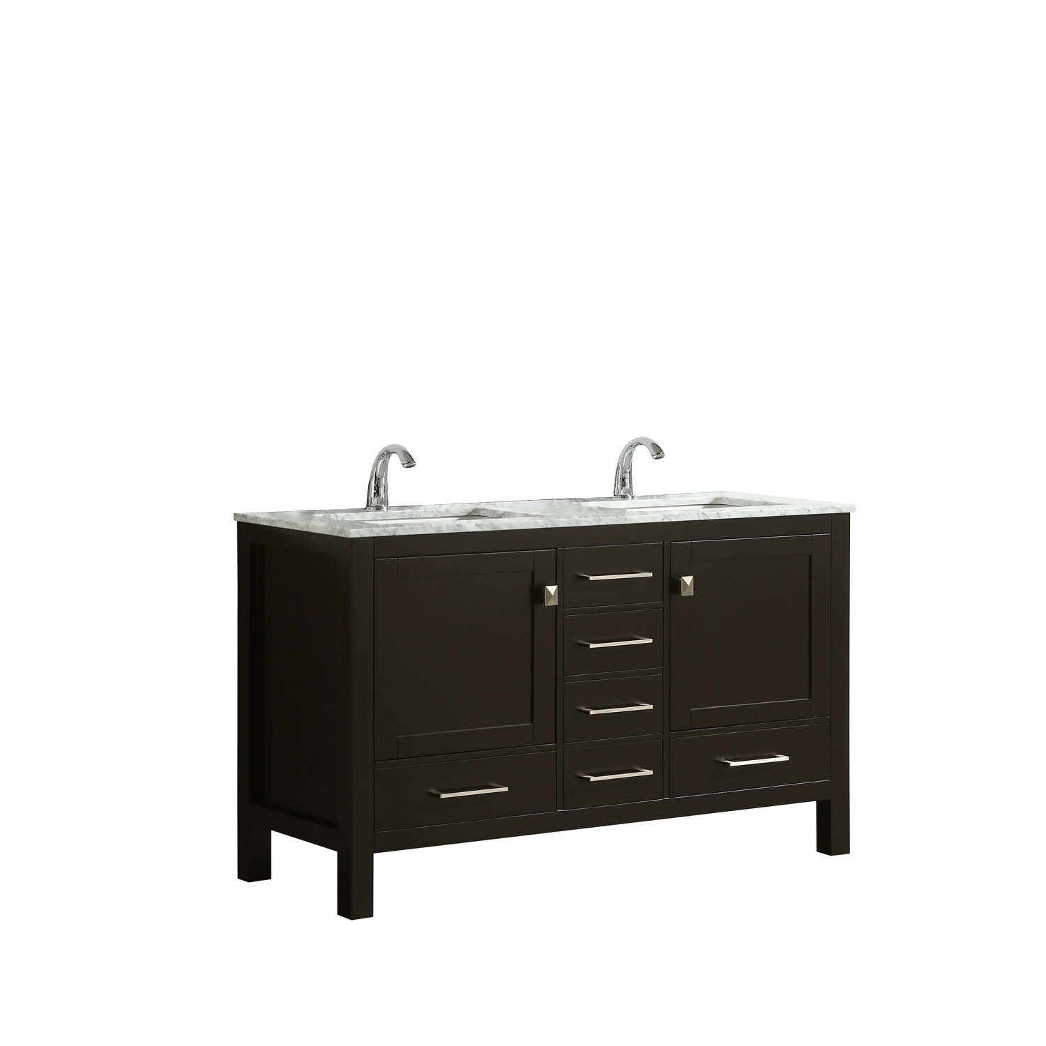 Eviva 48'' Double Bathroom Vanity with Marble Top & Reviews | Wayfair