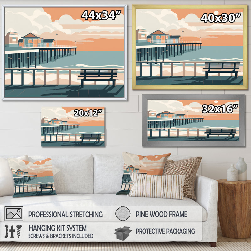 Beachside Rest I - Imprimé, H 24 po x l 32 po x P 1 po, Toile tendue