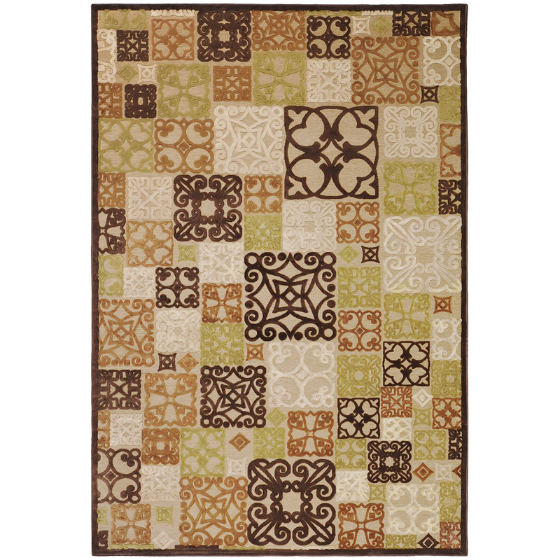 Darren Viscose Geometric Indoor Rug, Rectangle 7'6" x 10'6"