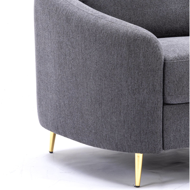 Chaise en lin gris yuina
