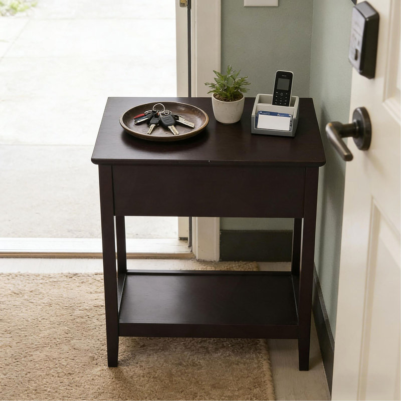 Table de rangement mince, table d'appoint étroite, table de bout