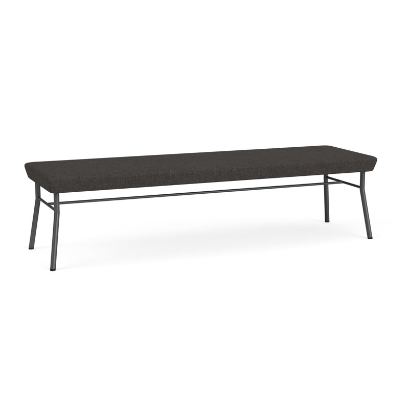 Banc en métal 3 places Chat, Gris anthracite, Bleu fumé Archetype