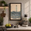 Lighthouse Among Waves Japandi - Wrapped Canvas-1778139728-1778139730