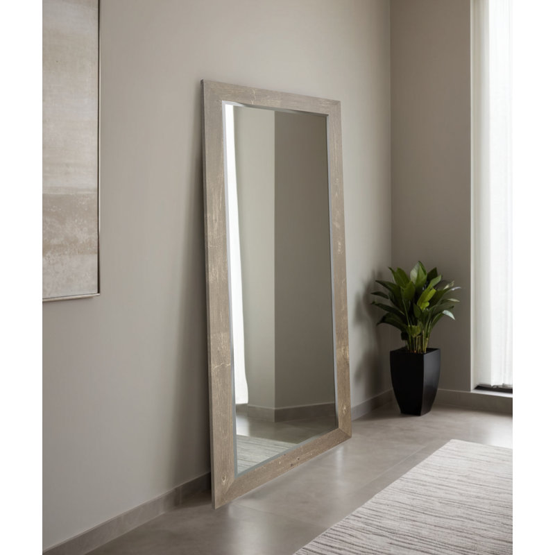 Miroir biseauté pleine longueur, Brun récolte
