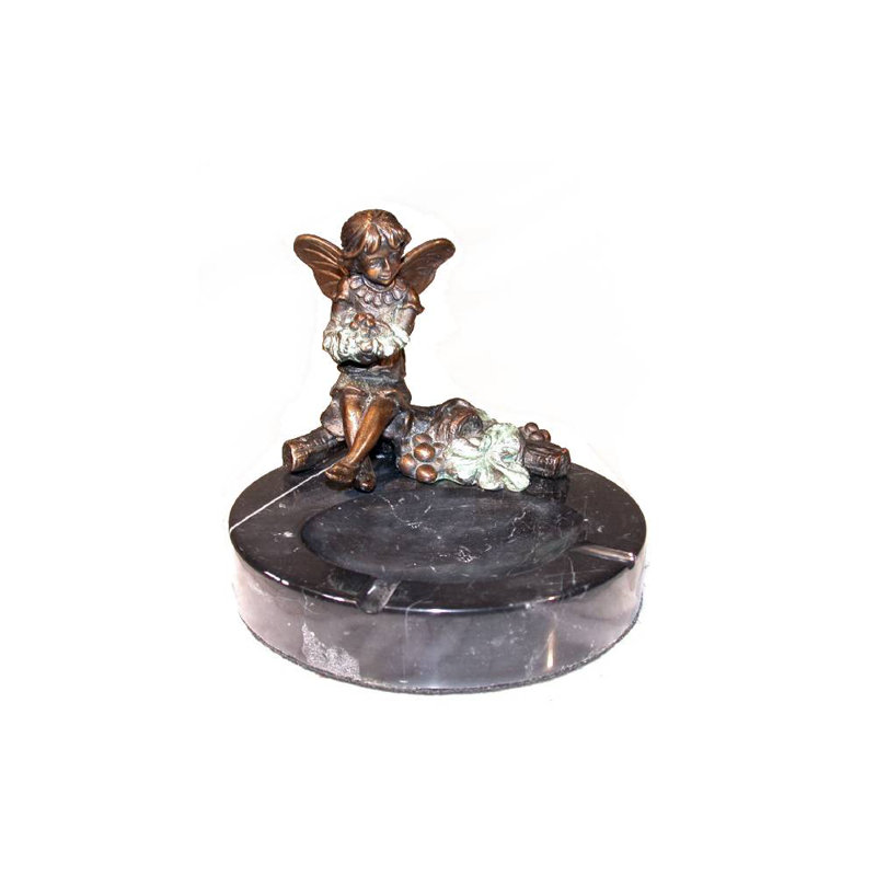 Bronze & Marble Fairy Ashtray