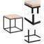 Lot de 2 tables d'appoint rectangulaires et minces en chêne naturel, idéales pour diverses pièces, spacieuses et robustes.