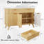 Buffet moderne cannelé avec tablettes réglables