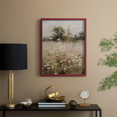 Impression florale vintage encadrée CCxxxiv - bois massif