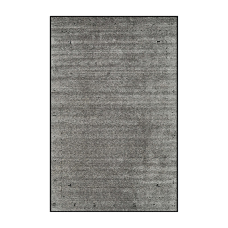 Tapis noir/gris, Rectangle 5 pi x 7 pi