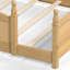 Lit double sécuritaire avec rangement, panneau de fibres à densité moyenne en bois de style Montessori pour chambre d'enfant