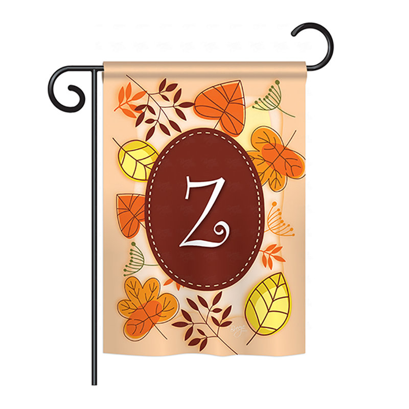 Drapeau de maison en polyester à 2 côtés digramme d’automne, H 40 po x l 28 po, Z
