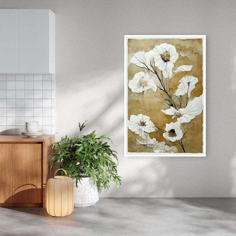 «Delicate Blossoms Classic Elegant Traditional Flower Nature», reproduction d'art murale, H 60 po x l 40 po