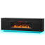 Meuble télé de 70 po avec foyer électrique, console télé avec éclairage DEL RVB, flamme 3D, chauffage 1500 W, compatible avec les téléviseurs jusqu'à 80 po, noir-133713035