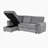 Upholstery Sleeper Sectional Sofa With Storage Bags And 2 Cup Holders