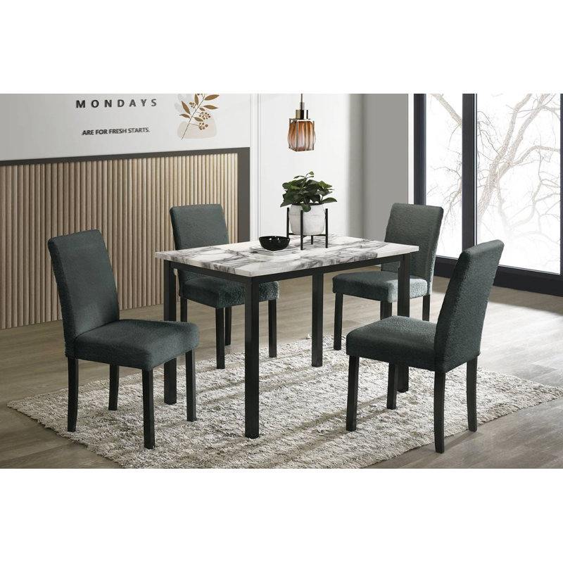 Giannetti 5-PCS DINING SET, Black