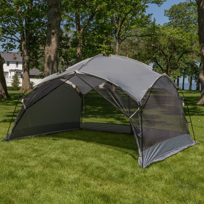 Gray 12x10 Pop-Up Camping Canopy Tent with Carry Bag