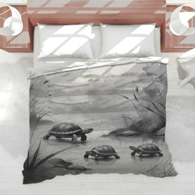 Édredon tortues dans l'eau
