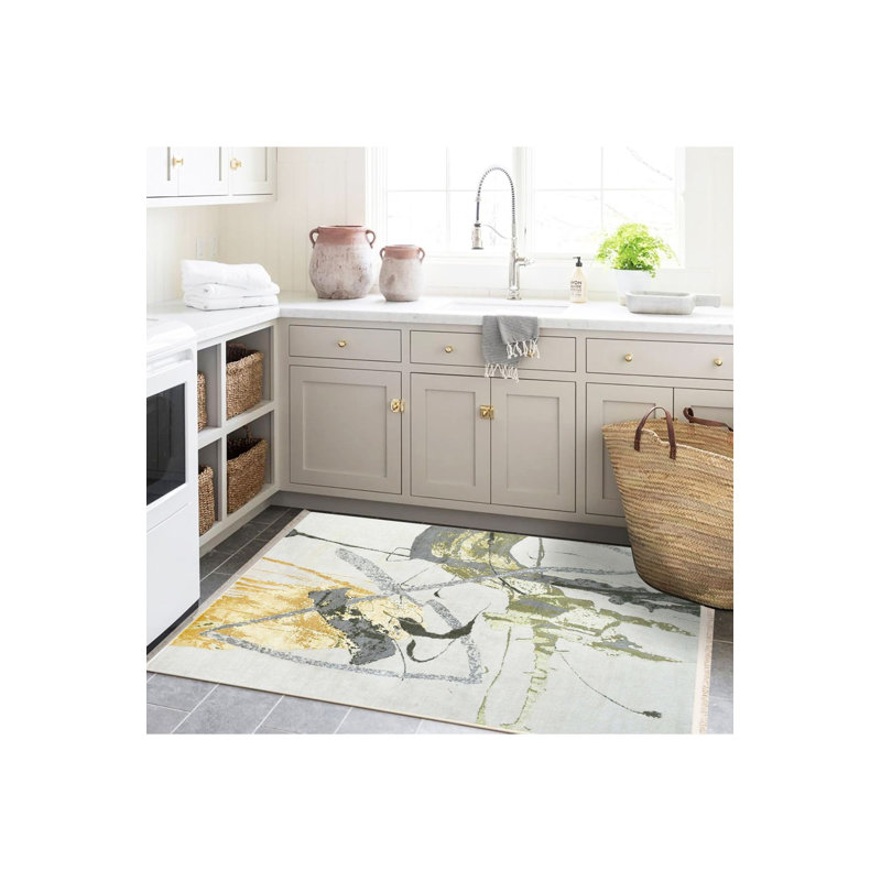Tapis décoratif lavable à la machine Creative, Tapis de couloir 3 pi 3 po x 6 pi 7 po