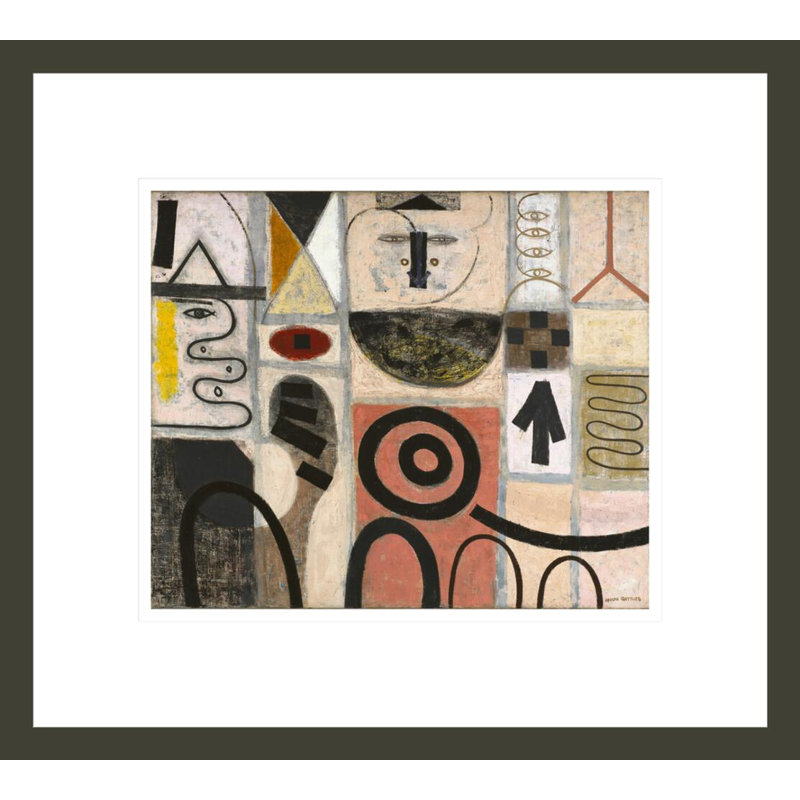 The Seer by Adolph Gottlieb - Framed Giclee Print, 13.75" H x 15.28" W