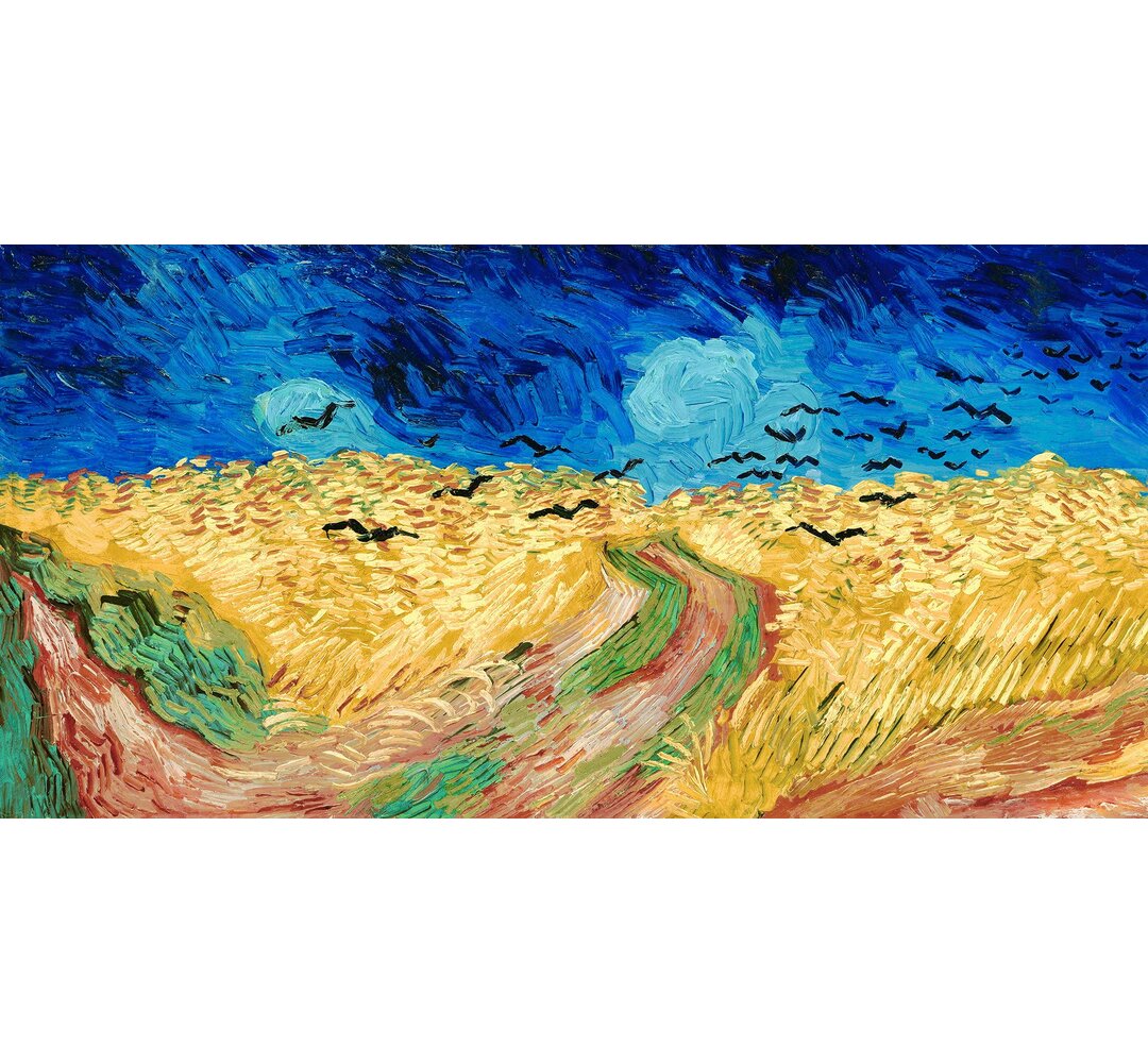 Leinwandbild Krähen über Weizenfeld von Vincent Van Gogh