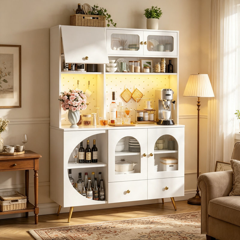 176cm Kitchen Pantry, White