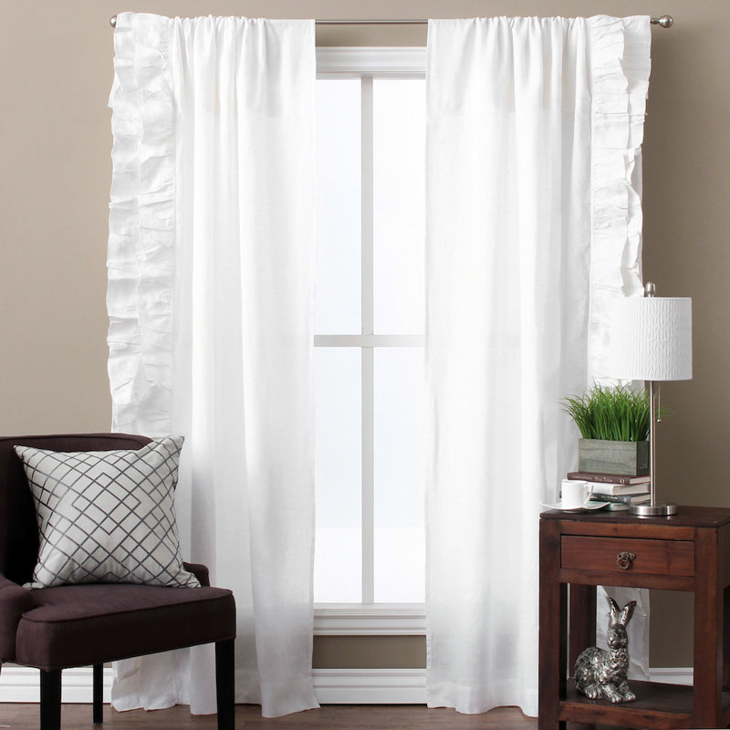 Kamari Semi Sheer Curtain, White