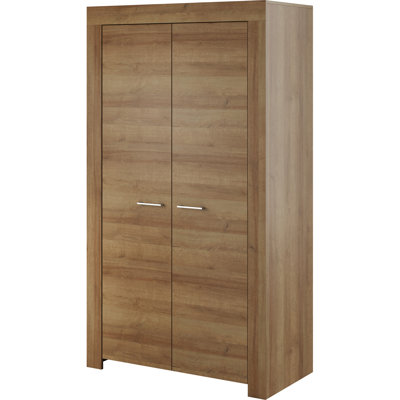 Florije 2 Door Solid + Manufactured Wood Wardrobe