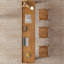 Table de bar en bois massif avec rebord surélevé-996603799