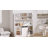 75" Stand Alone Kitchen Pantry with Spacious Countertops, 4 Glass Doors and 3 Drawers and Power Outlet-394970209
